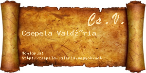 Csepela Valéria névjegykártya