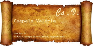 Csepela Valéria névjegykártya
