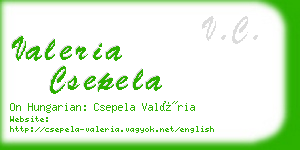 valeria csepela business card